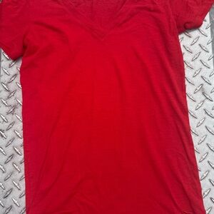 PINK Victoria's Secret Bold Red V-Neck Top